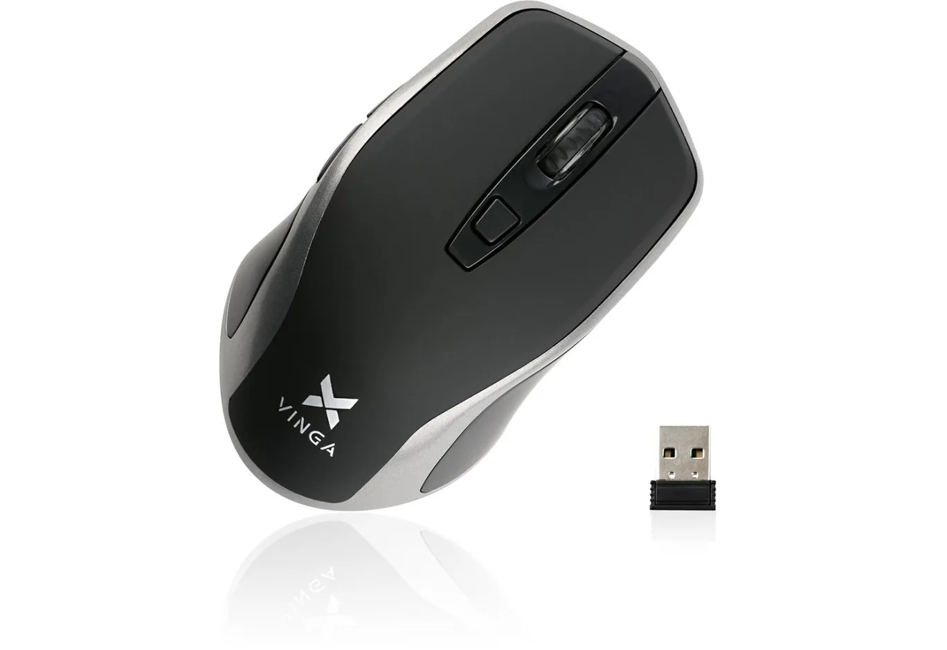 Мишка Vinga MSW-909 Silent black-grey