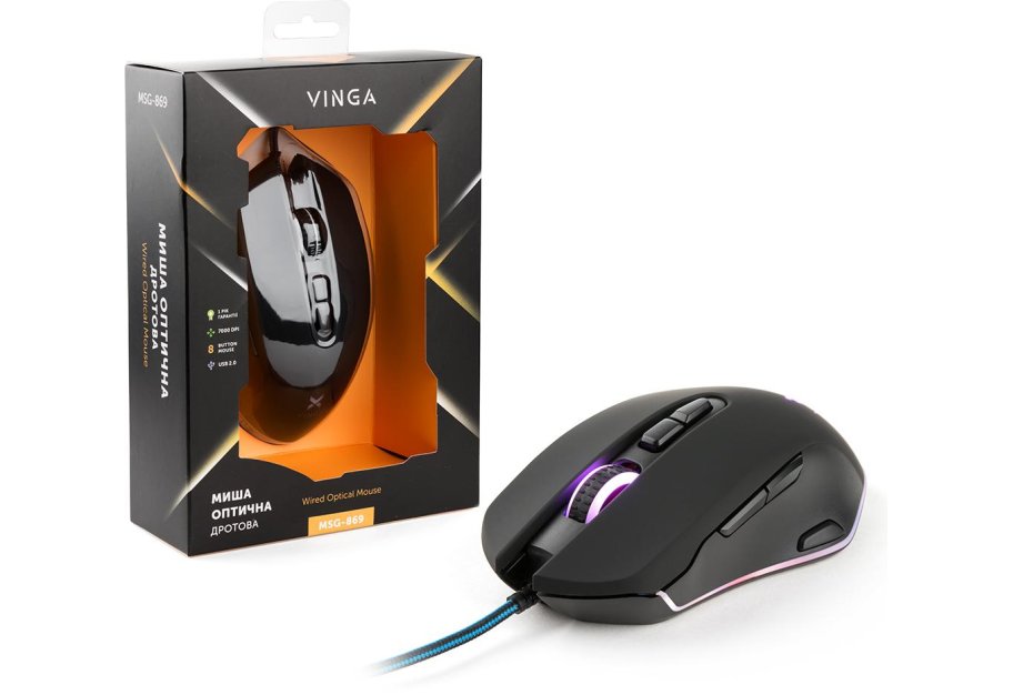 Мишка Vinga MSG-869 black