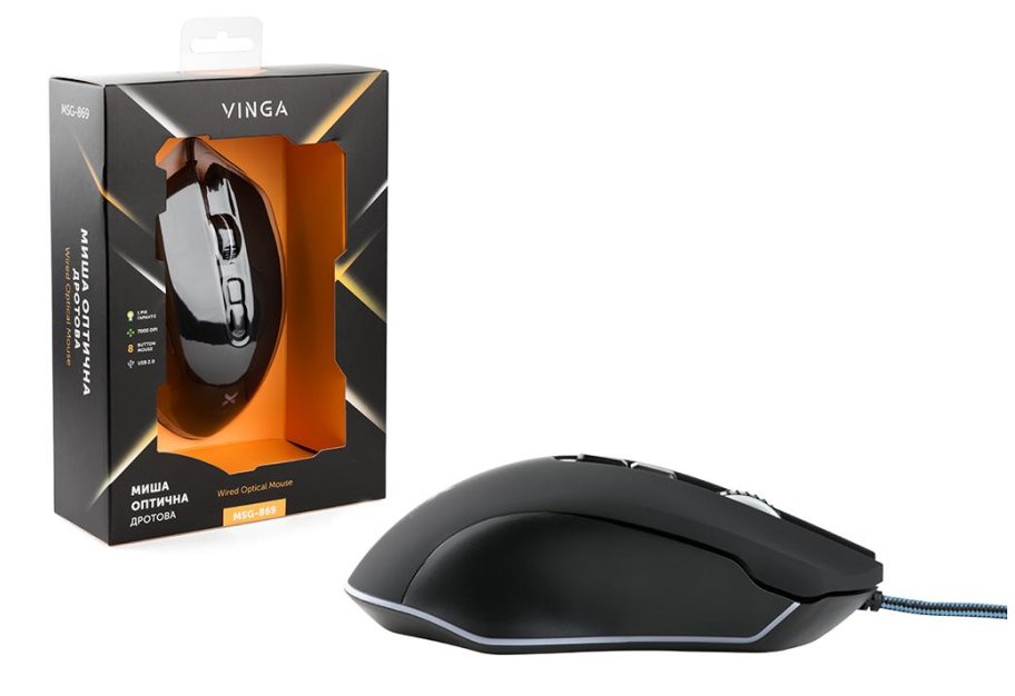 Мишка Vinga MSG-869 black
