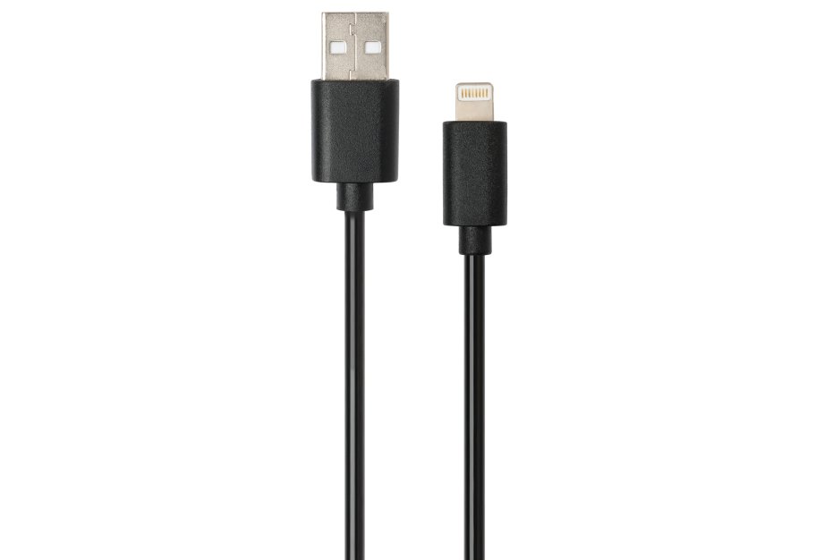 Дата кабель USB 2.0 AM to Lightning 1.8m Spring black Vinga (VCPDCLS1.8BK)