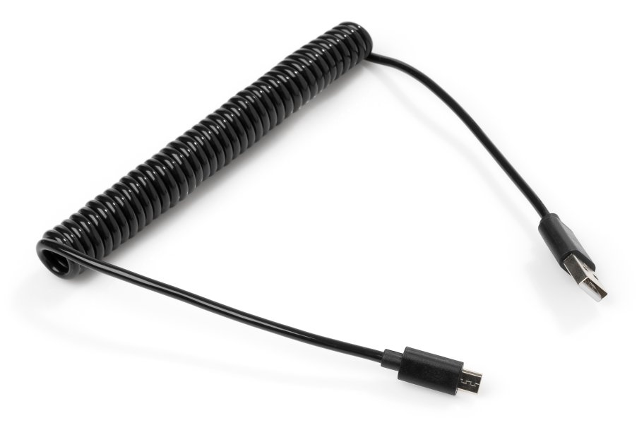 Дата кабель USB 2.0 AM to Micro 5P 1.8m Spring black Vinga (VCPDCMS1.8BK)