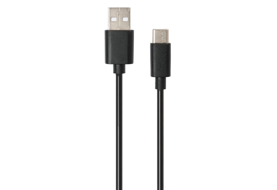 Дата кабель USB 2.0 AM to USB-C 1.8m Spring black Vinga (VCPDCTCS1.8BK)