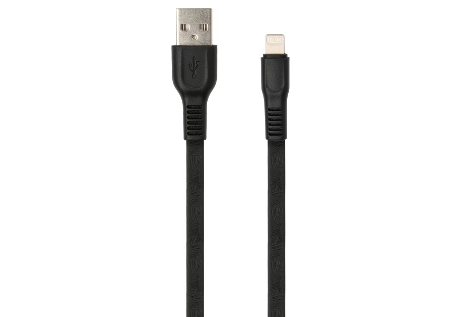 Дата кабель USB 2.0 AM to Lightning 1.0m flat art TPE back Vinga (VCPDCLFTPE1BK)