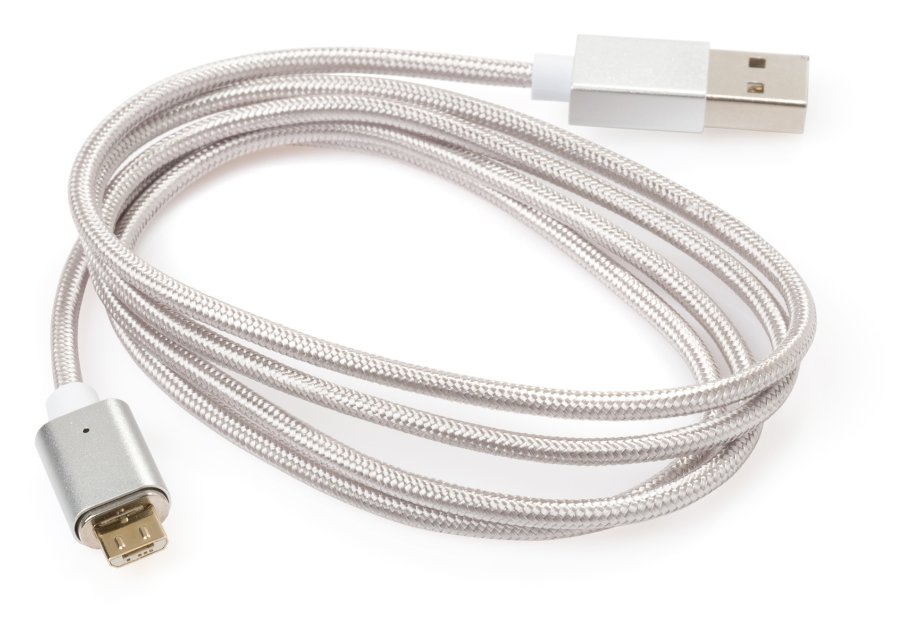 Дата кабель USB 2.0 AM to Micro 5P 1.0m Magnetic Vinga (VCPDCMMAG1S)