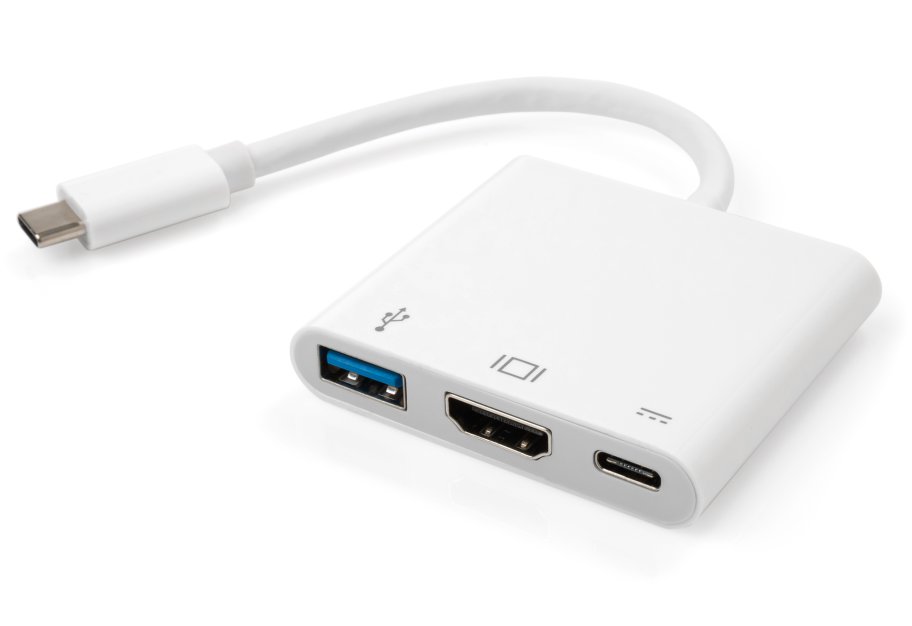 Концентратор Vinga Type-C to HDMI+USB3.0+Type-C PD (VCPATC2HDMIUSBPDWH)