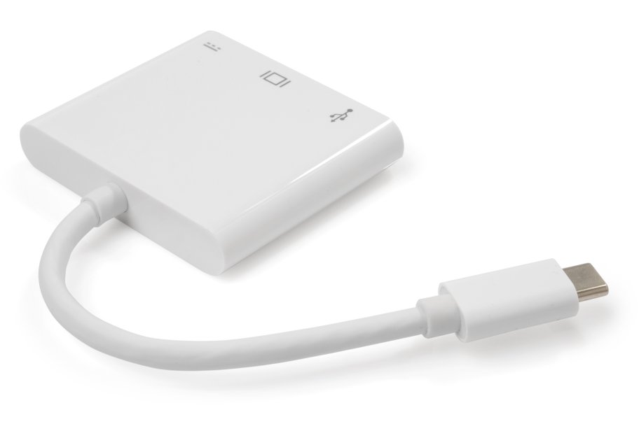 Концентратор Vinga Type-C to HDMI+USB3.0+Type-C PD (VCPATC2HDMIUSBPDWH)