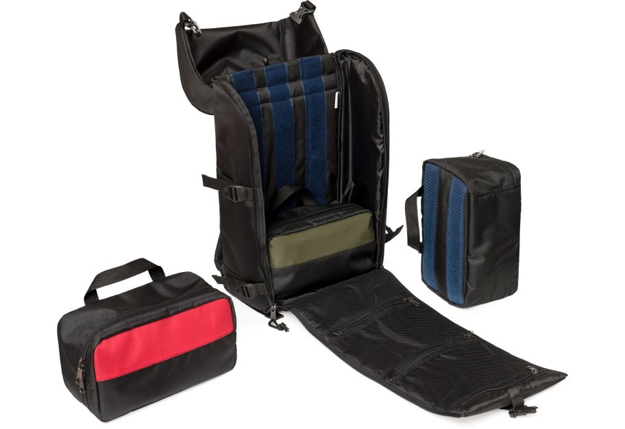 Рюкзак туристичний Vinga Travel Medical backpack, Oxford 1680D, + 3 bags, black (VTMBPB3B)
