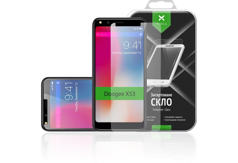 Скло захисне Vinga для Doogee X53 (VTPGS-DX53)