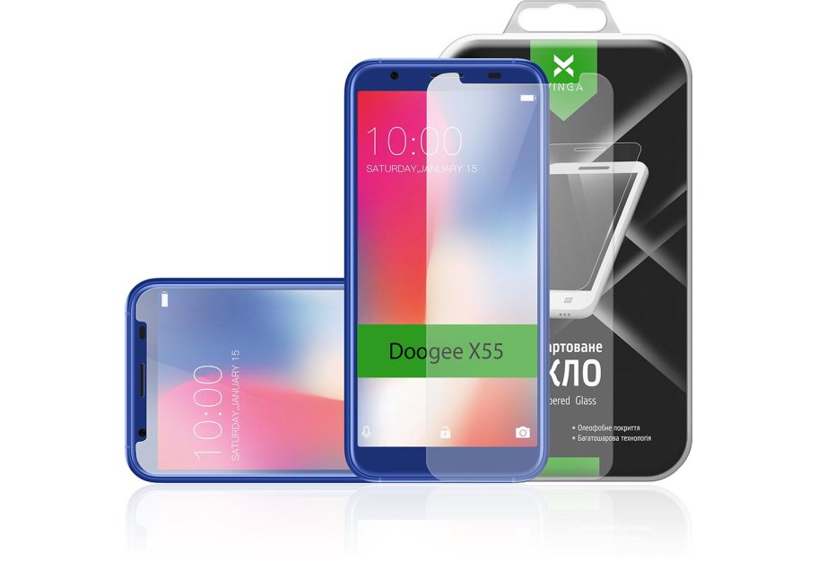 Скло захисне Vinga для Doogee X55 (VTPGS-DX55)