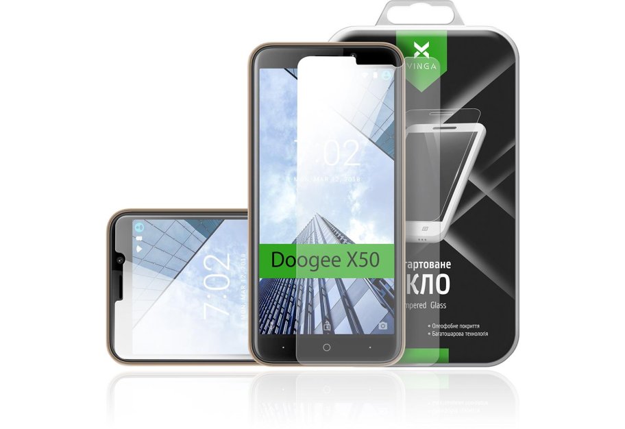 Скло захисне Vinga для Doogee X50 (VTPGS-DX50L)