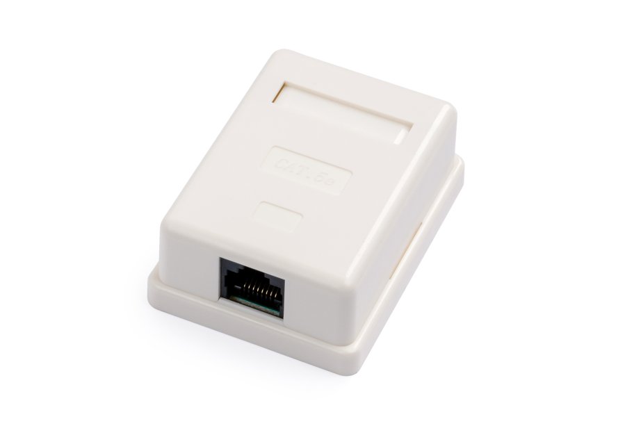 Комп'ютерна розетка RJ45x1 UTP cat.5e 8P8C Vinga (VCPRJ45O1NE)