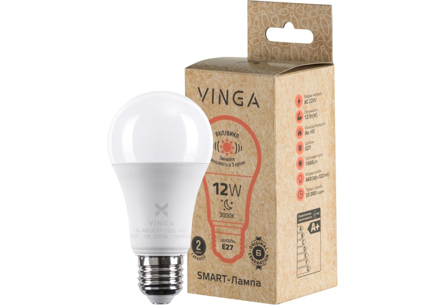 Light bulb Vinga VL-A60E27-123L-3SD