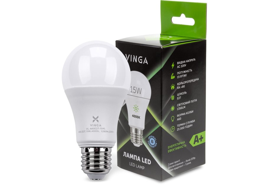 Light bulb Vinga VL-A60E27-154L