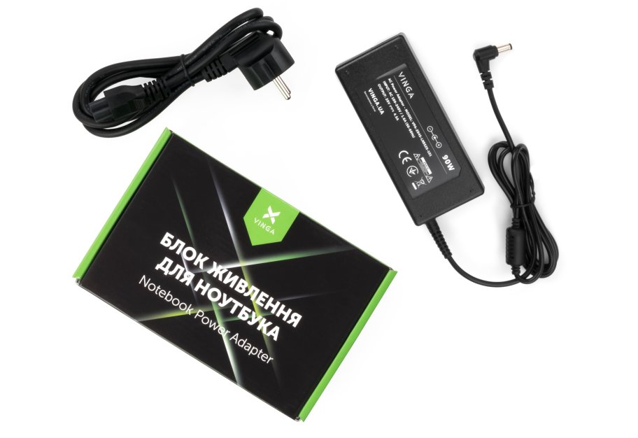 Блок живлення до ноутбуку Vinga Lenovo 90W 20V 4.5A 5.5*2.5 (VPA-2045-LN5525-101)