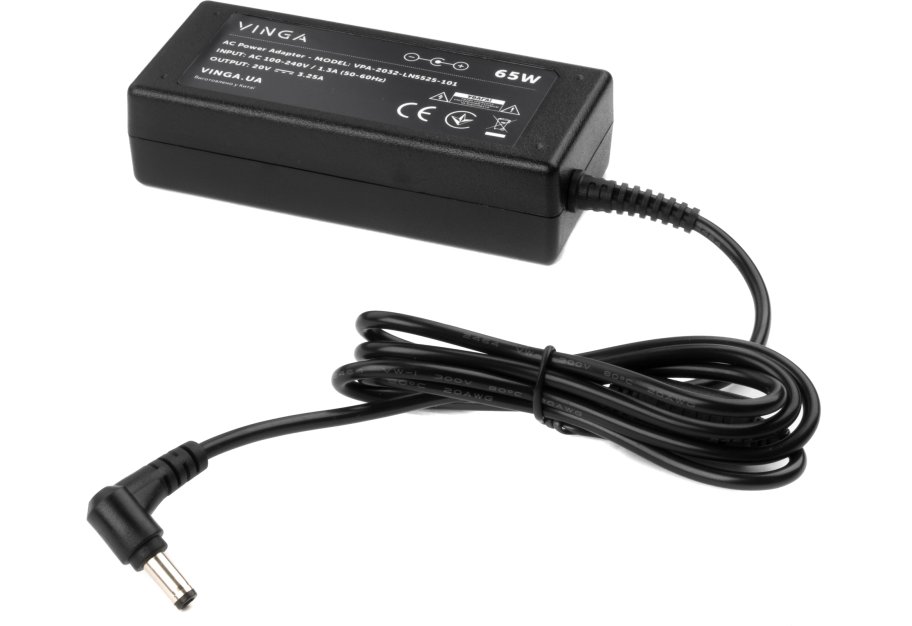 Блок живлення до ноутбуку Vinga Lenovo 65W 20V 3.25А 5.5*2.5 (VPA-2032-LN5525-101)