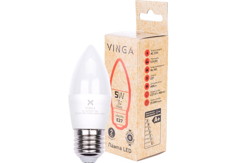 Light bulb Vinga VL-C37E27-53L