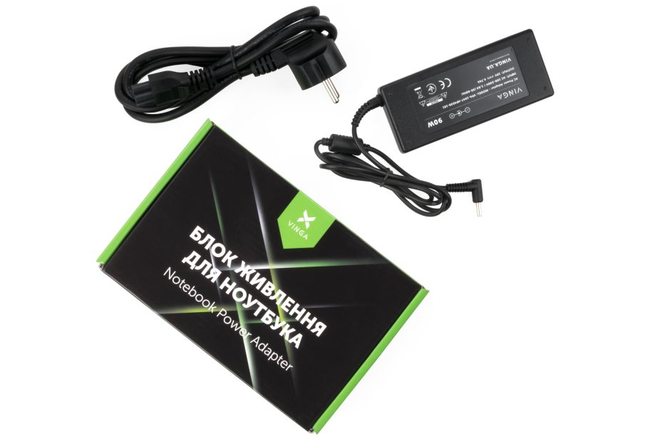 Блок живлення до ноутбуку Vinga HP 90W 19V 4.74A 4.5*3.0 (VPA-1947-HP4530-101)