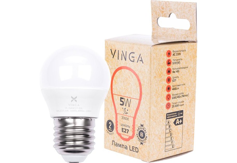 Light bulb Vinga VL-G45E27-53L