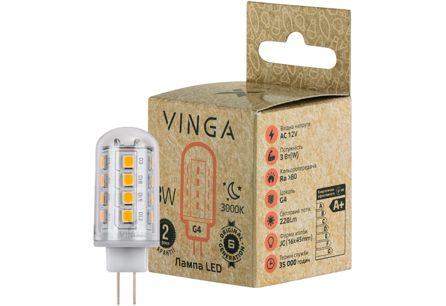 Light bulb Vinga VL-JCG4-33L-12