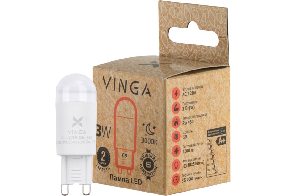 Light bulb Vinga VL-JCG9-33L-220