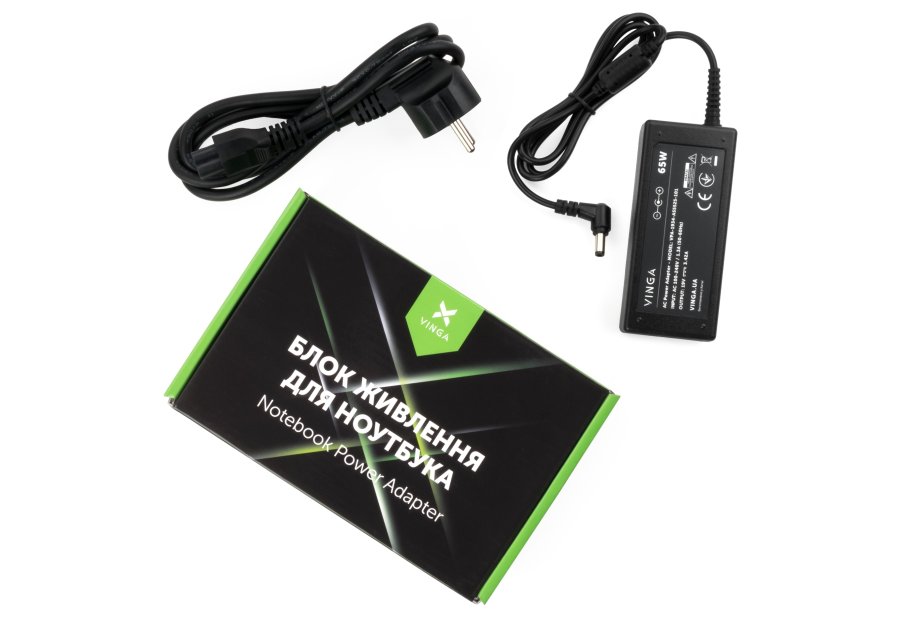 Блок живлення до ноутбуку Vinga ASUS 65W 19V 3,42A 5.5*2.5 (VPA-1934-AS5525-101)
