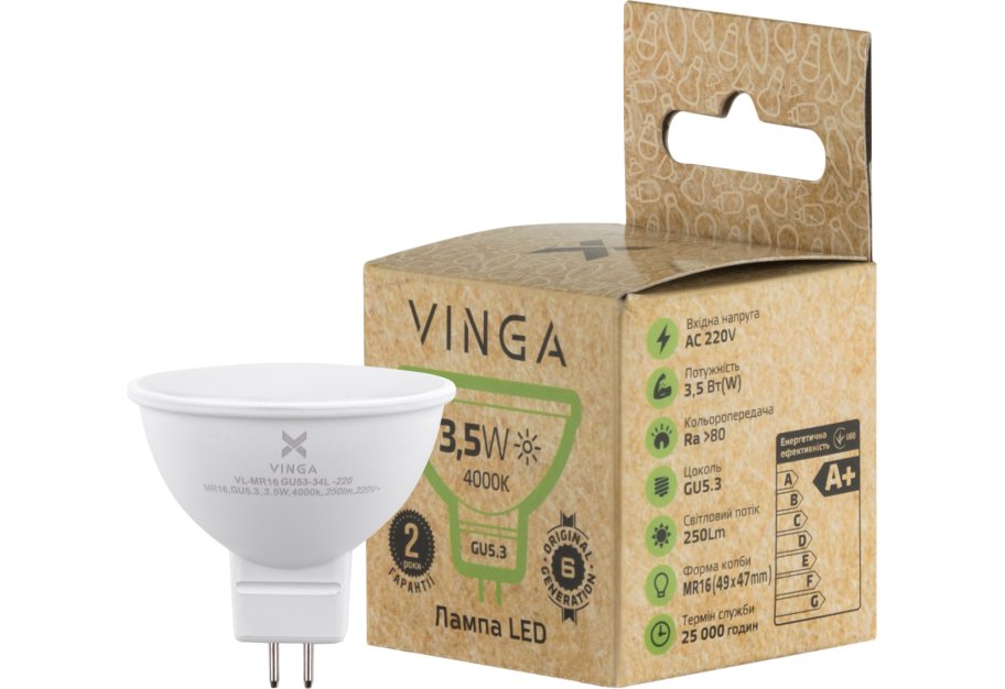 Light bulb Vinga VL-MR16GU53-34L-220