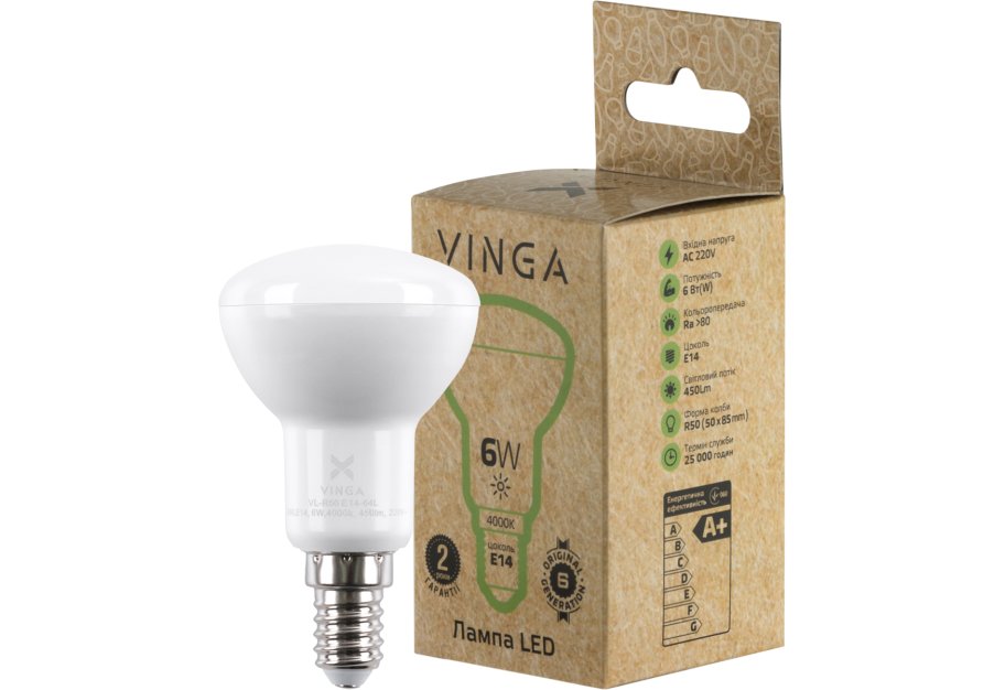 Light bulb Vinga VL-R50E14-64L
