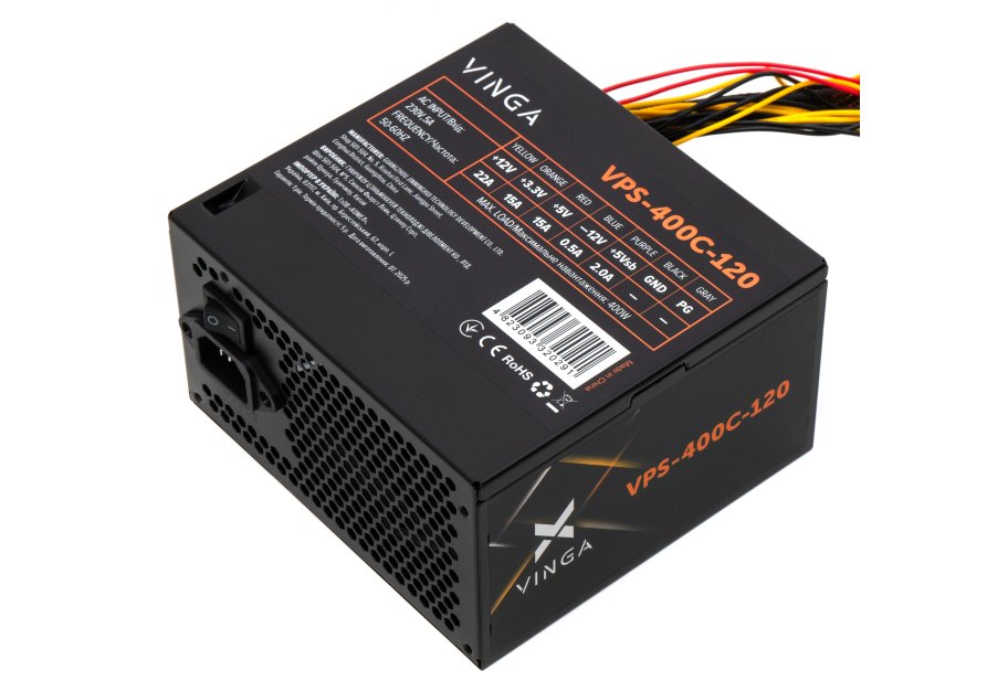 Блок живлення Vinga 400W ОЕМ (VPS-400С-120)