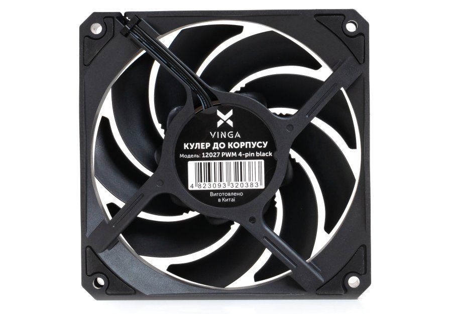 Кулер до корпусу Vinga 12027 PWM 4-pin black ОЕМ