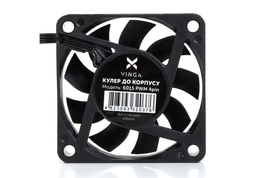 Кулер до корпусу Vinga 6015 PWM 4pin ОЕМ