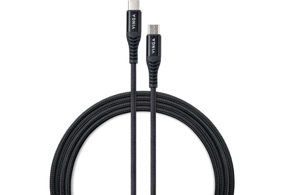 Дата кабель USB-C to USB-C 1.0m 60W Nylon Vinga (VCDCCCM331)