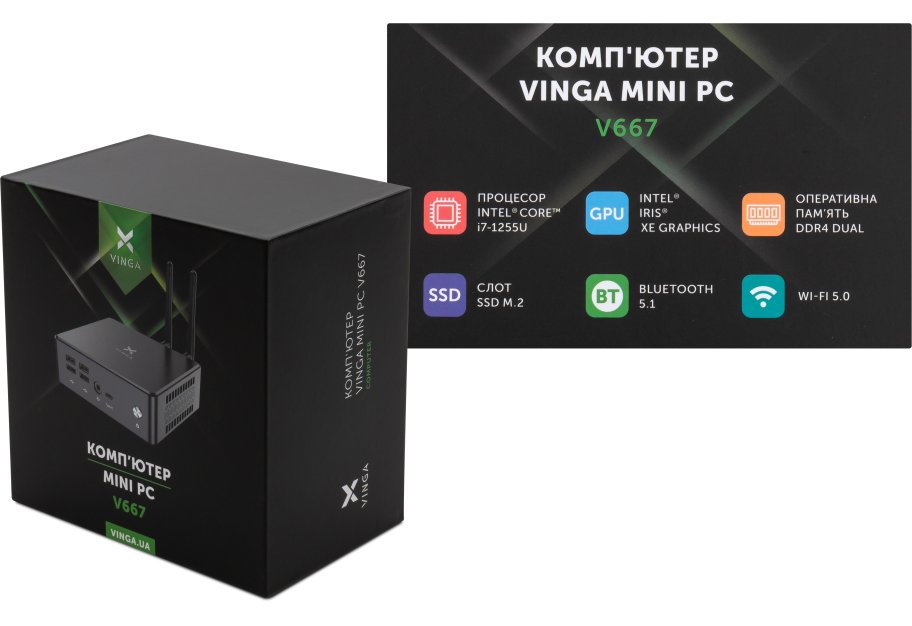 Комп'ютер Vinga Mini PC V667 (V6671255U.8512)