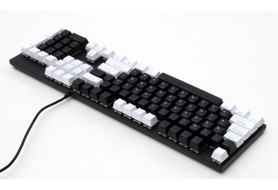 Клавіатура Vinga KBGM-095 LED Brown Switch USB White/Black (KBGM-095BR White/Black)