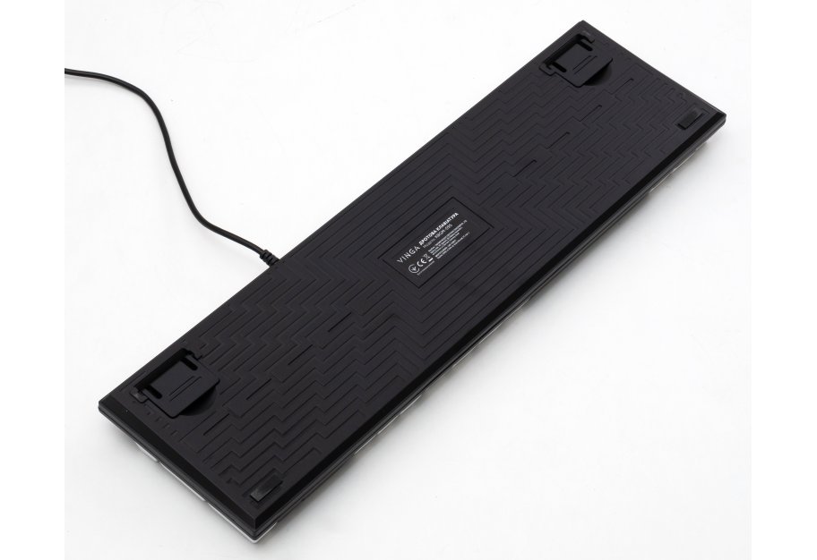 Клавіатура Vinga KBGM-095 LED Brown Switch USB White/Black (KBGM-095BR White/Black)