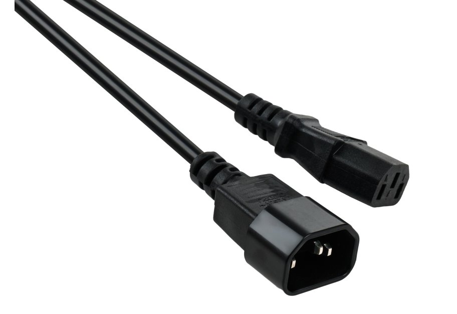 Кабель живлення C13 to C14 1.8m Vinga (VCPP5C13141.8BK)