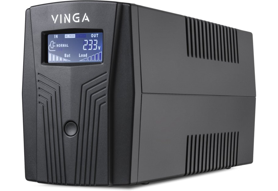 Пристрій безперебійного живлення Vinga LCD 1500VA plastic case (VPC-1500P)