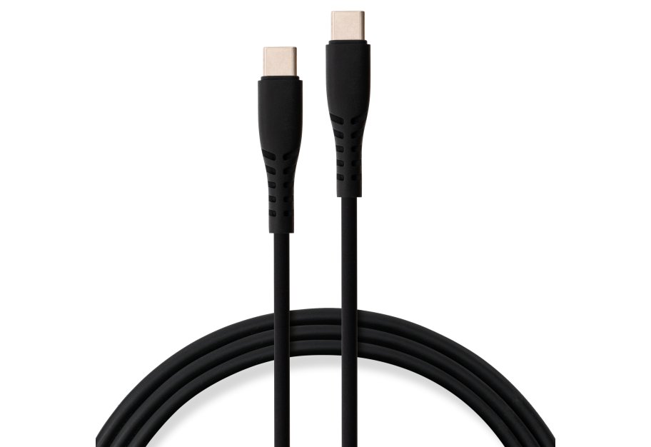 Дата кабель USB-C to USB-C 1.2m 60W Silicon Black Vinga (VCDCCC2612SB)