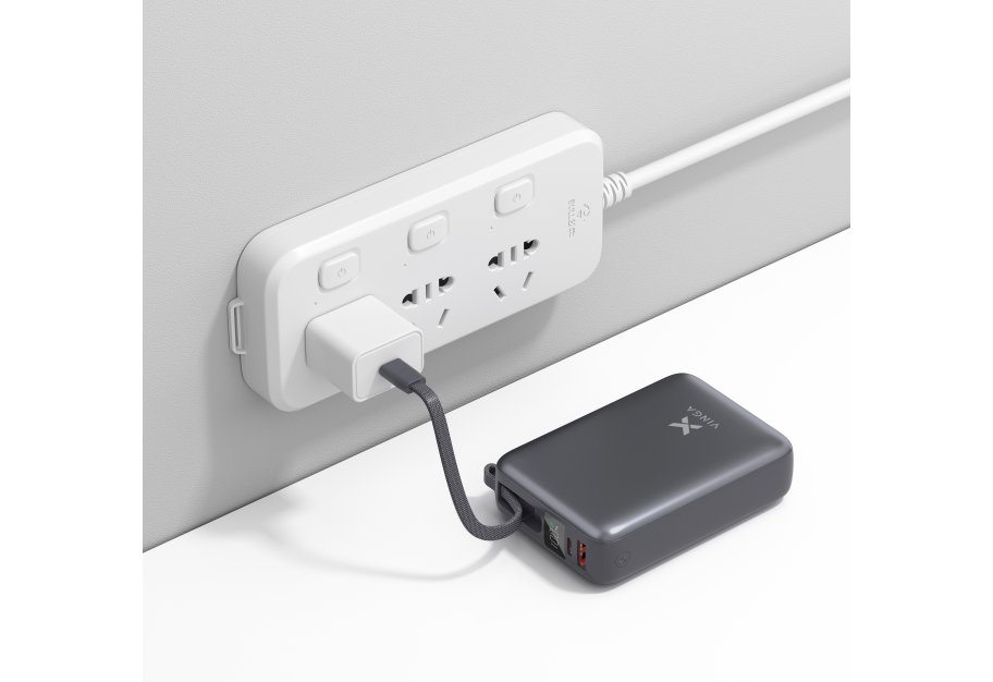 Батарея універсальна Vinga 20000 mAh 45W Display Cable (VPBB2045C)