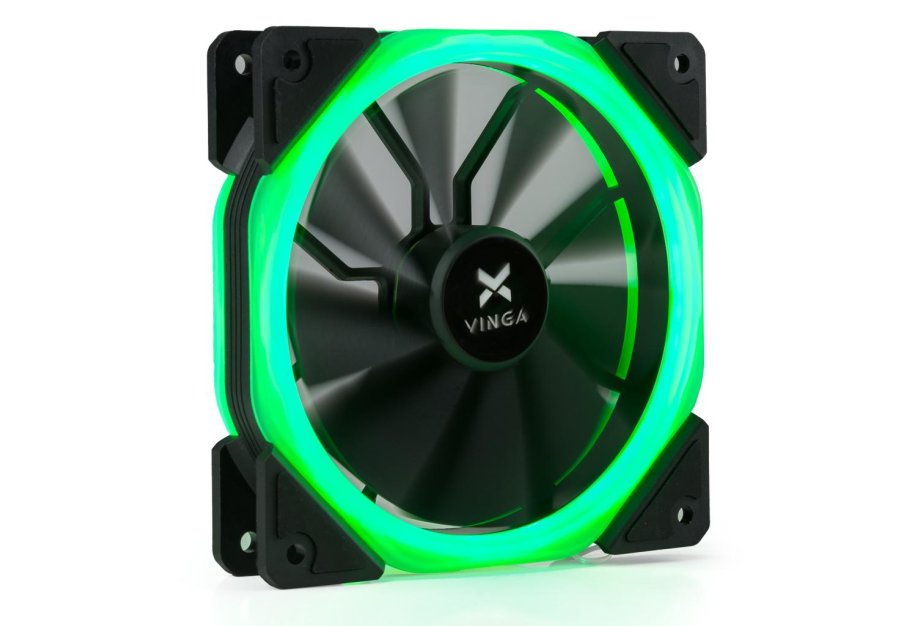 Кулер до корпусу Vinga LED fan-02 green