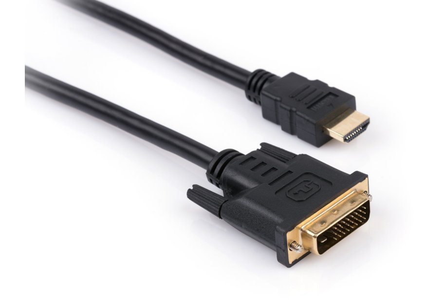 Кабель мультимедійний HDMI M to DVI M 5.0m 24+1pin Vinga (VCPHDMIDVI5)