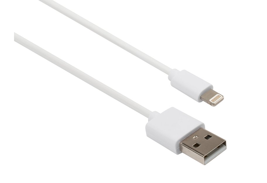 Дата кабель USB 2.0 AM to Lightning PVC 1m white Vinga (VCPDCL1W)