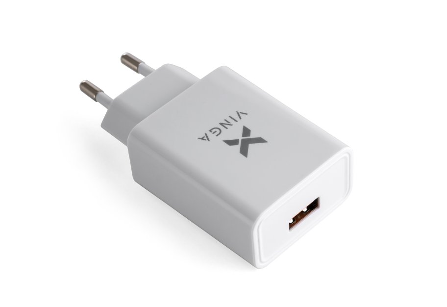 Зарядний пристрій Vinga QC3.0 Quick Wall Charger 1xUSB 18W Max (VWCQAW)