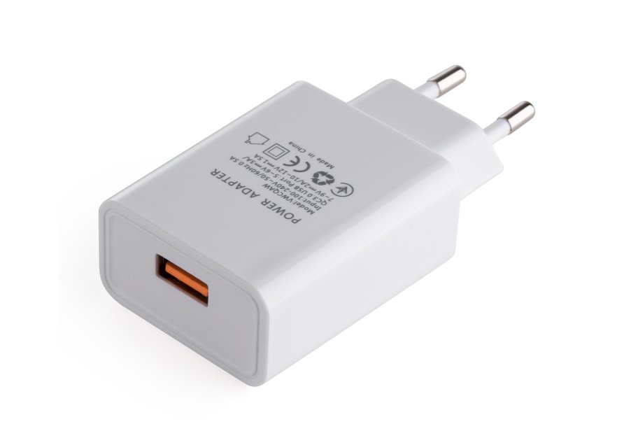 Зарядний пристрій Vinga QC3.0 Quick Wall Charger 1xUSB 18W Max (VWCQAW)