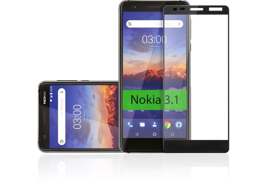 Скло захисне Vinga для Nokia 3.1 Black (VTPGS-N31B)