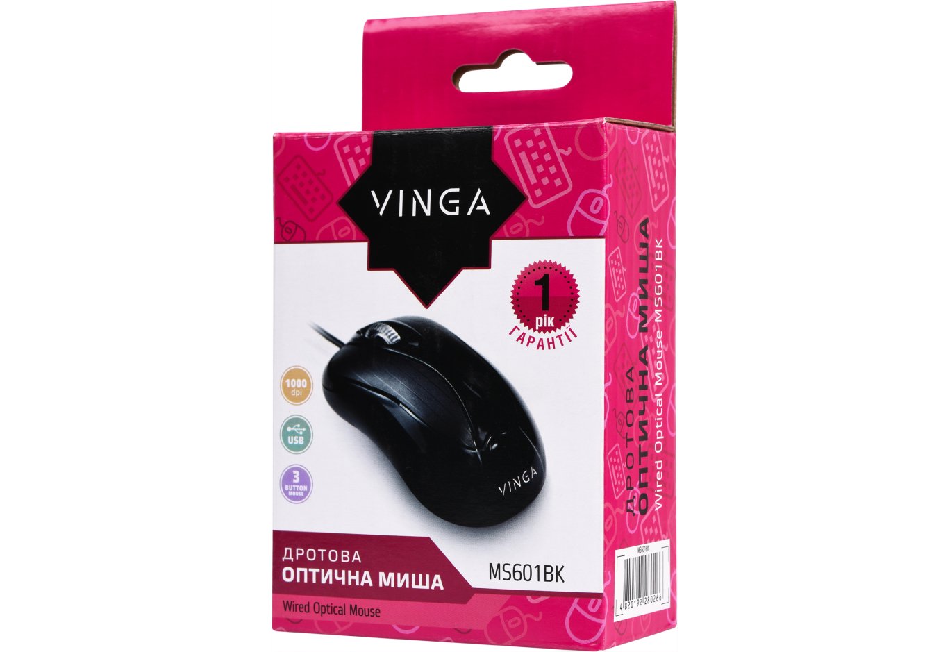 Мишка Vinga MS601BK