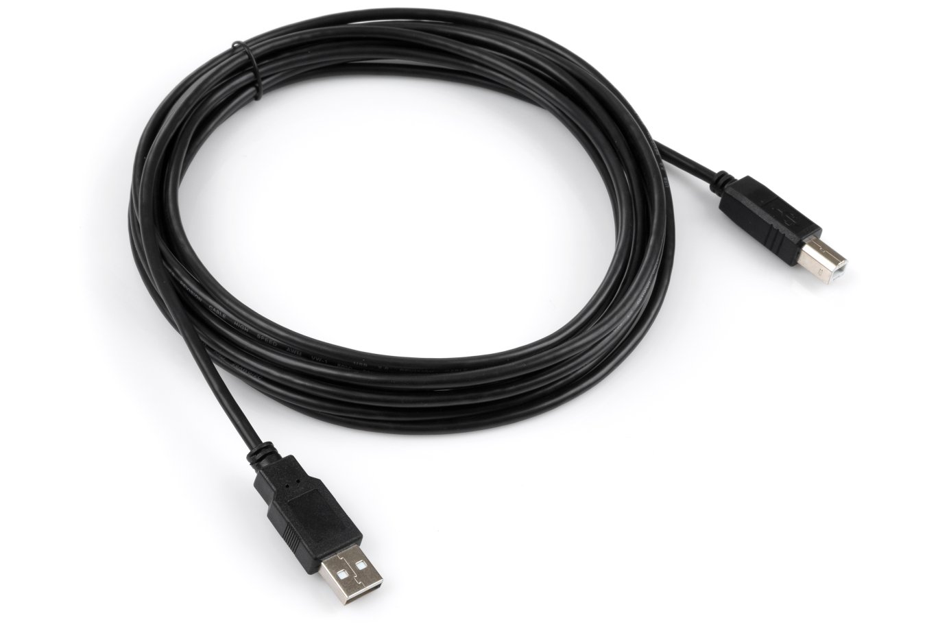 Кабель для принтера USB 2.0 AM/BM 5.0 m Vinga (VCPUSBAMBM5BK)