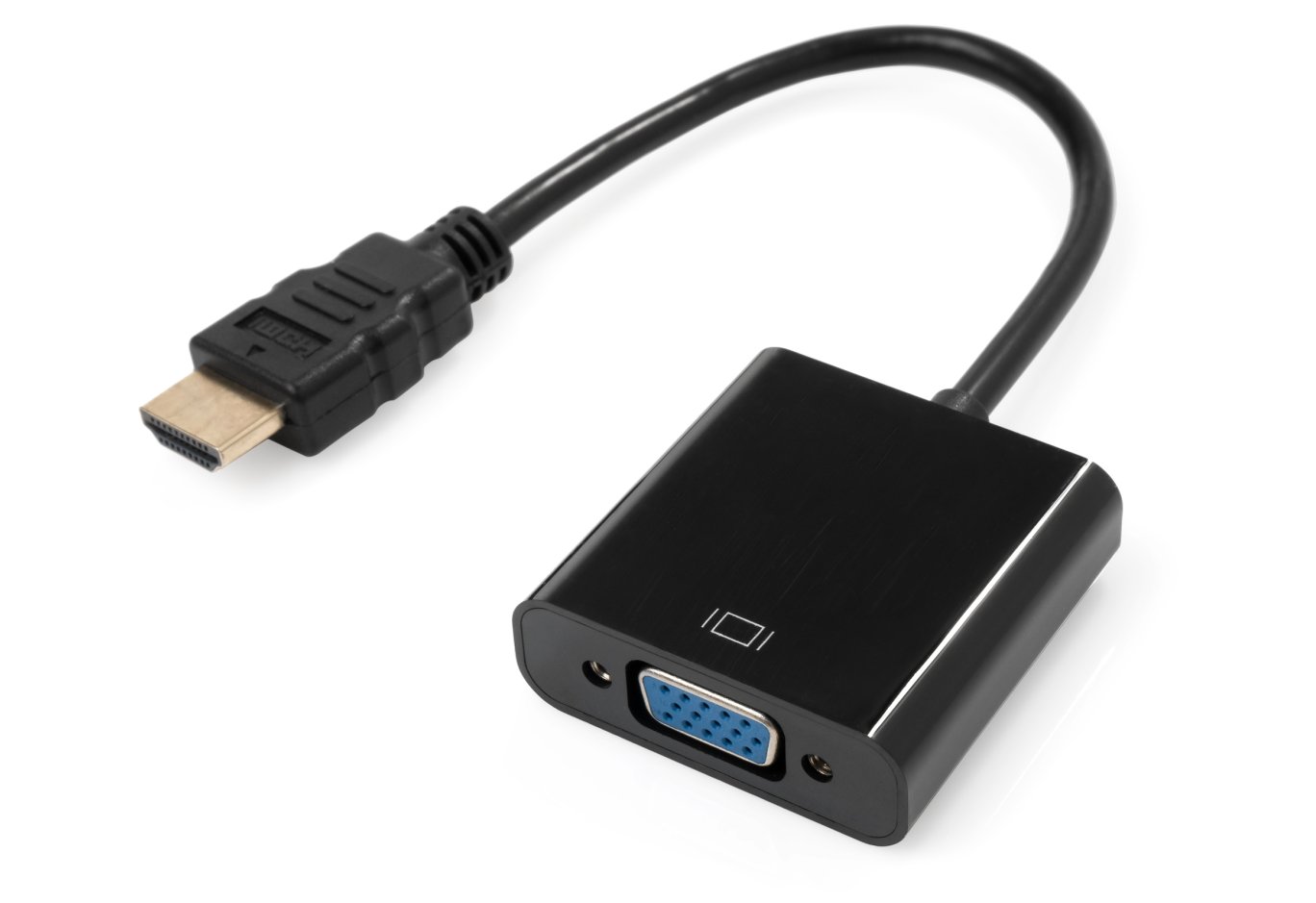 Перехідник HDMI M to VGA F 0.15m 1080p black Vinga (VCPAHDMIM2VGAFBK)
