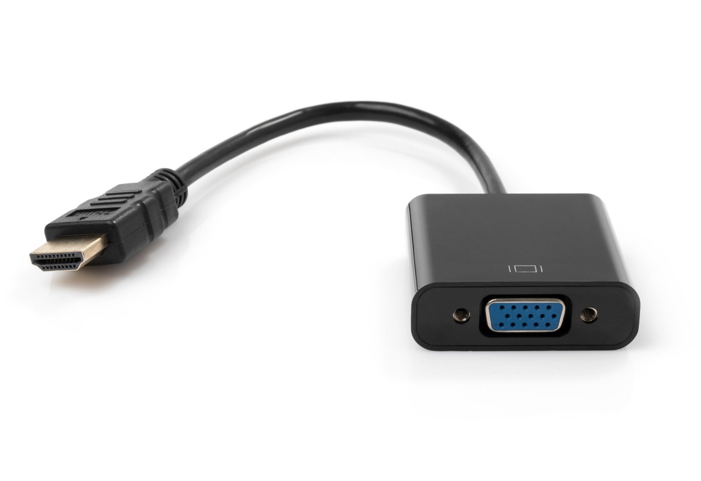 Перехідник HDMI M to VGA F 0.15m 1080p black Vinga (VCPAHDMIM2VGAFBK)