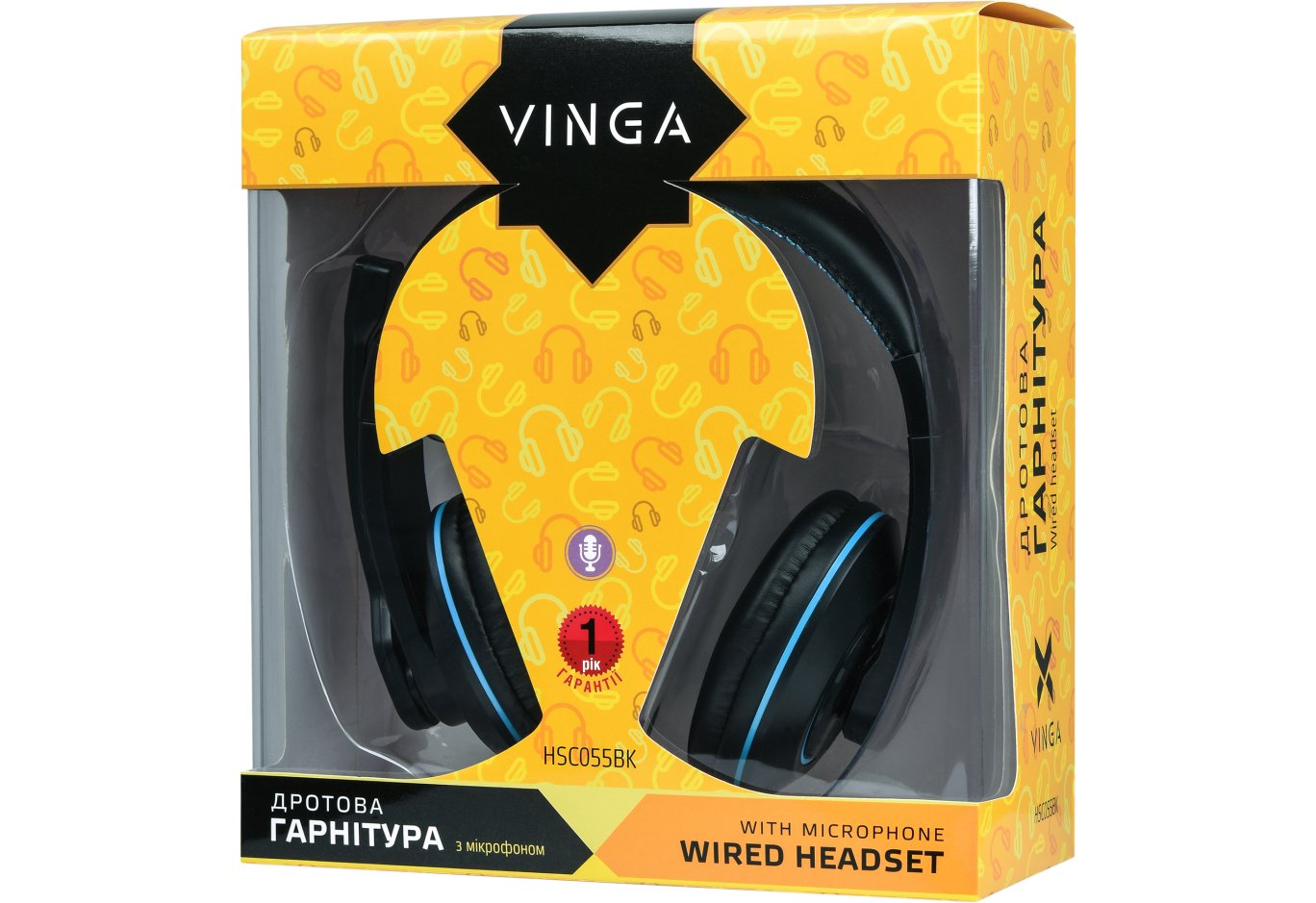 Навушники Vinga HSC055 Black (HSC055BK)