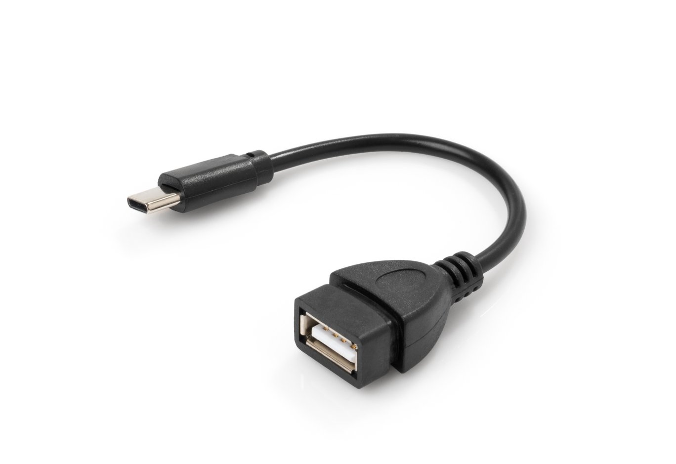 Перехідник OTG USB 2.0 AF to USB-C 0.1m Vinga (VCPDCOTGTCBK)